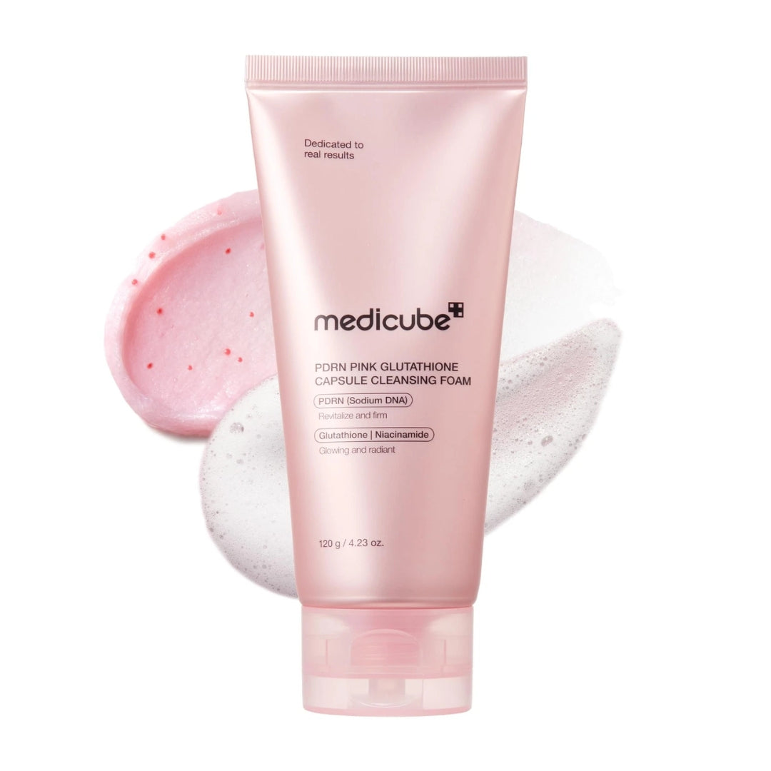Limpiador Facial PDRN Cápsula Glutatión Rosa Medicube