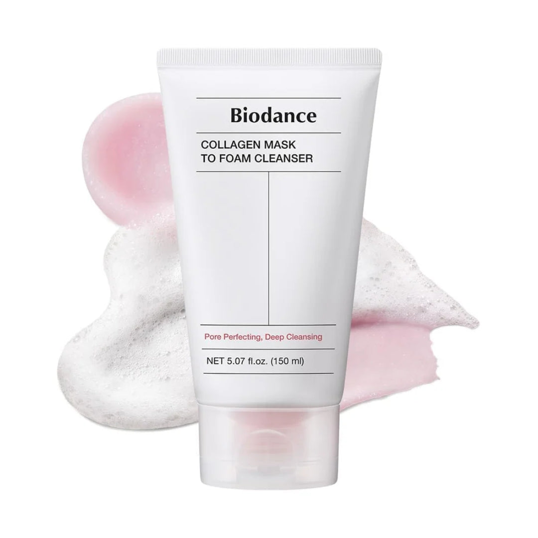 Mascarilla de colágeno que se transforma en limpiador facial en espuma - 150 ml Biodance