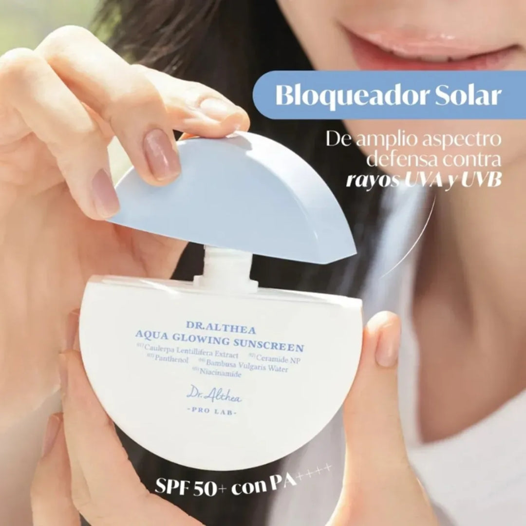 Protector Solar FPS 50+ Ligero Aqua Glowing Sunscreen 45ml Dr. Althea