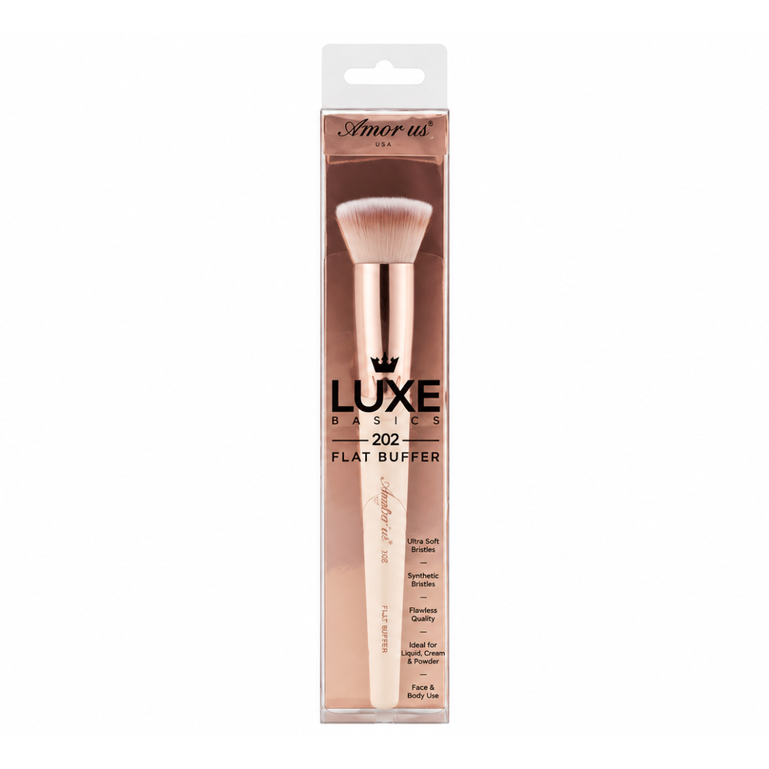 Brocha Individual para productos en crema Luxe Basics Brush - 202 Flat Buffer Amor Us