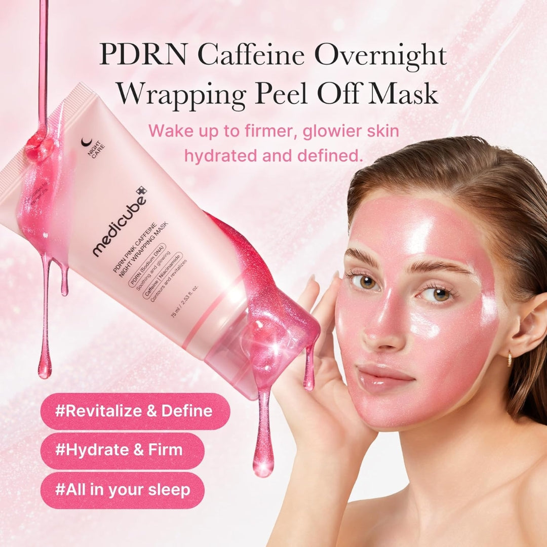Mascarilla Facial PDRN Pink Caffeine Night Wrapping Mask 75ml Medicube