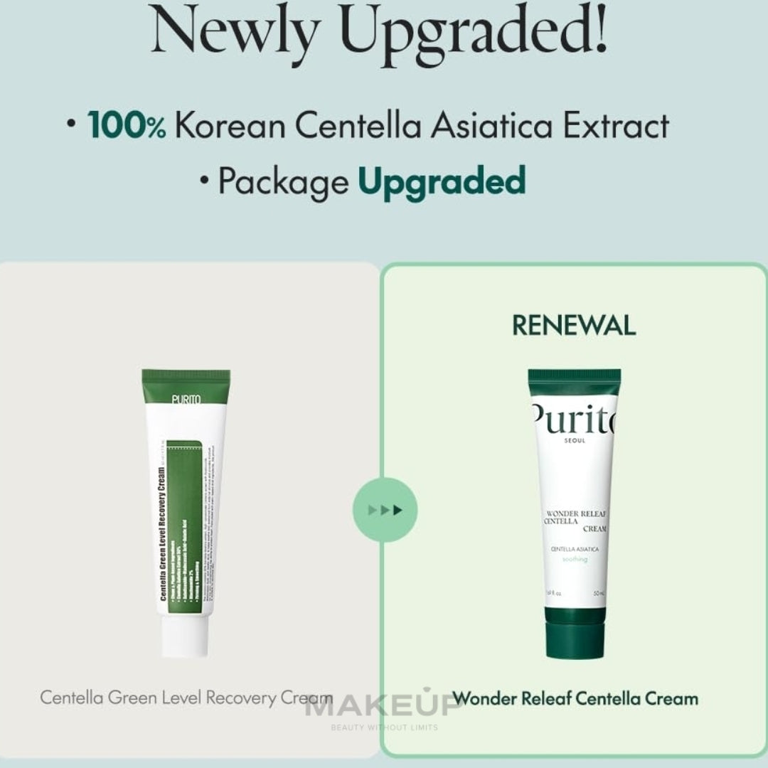 Crema facial calmante con centella wonder releaf centella cream 50ml Purito