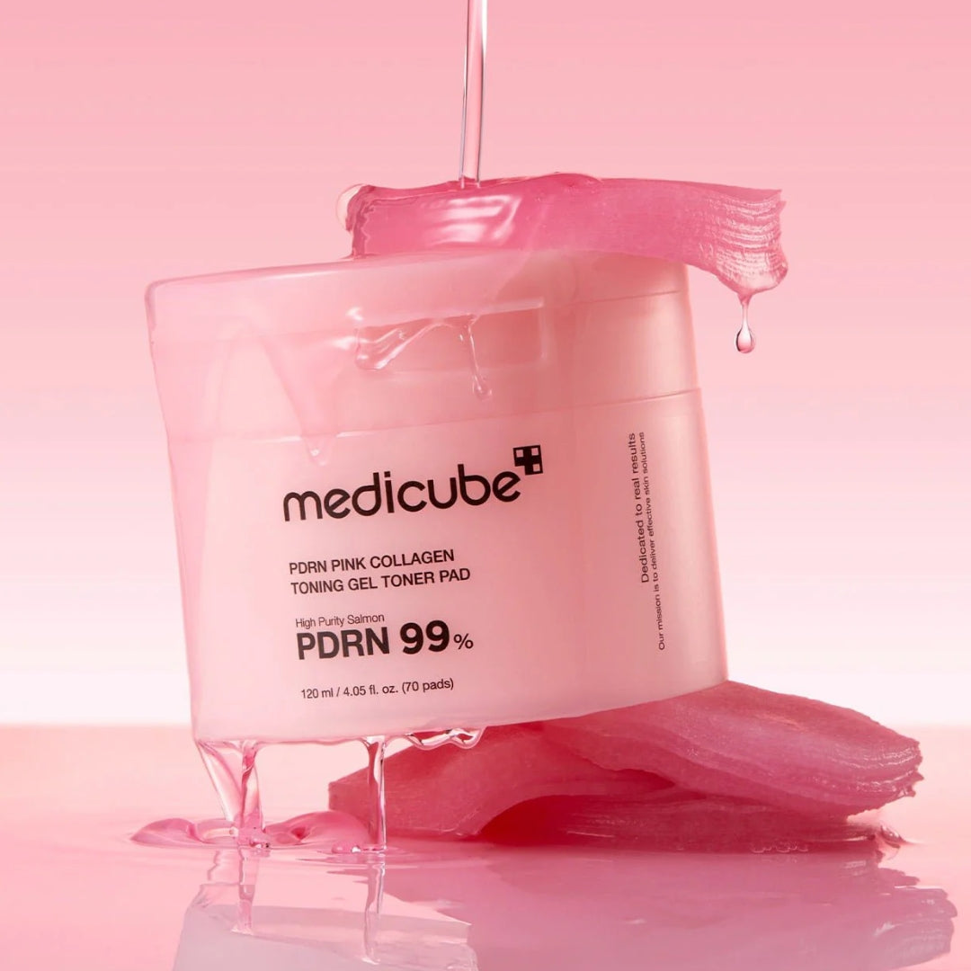 Pads PDRN Pink Collagen Toning Gel Toner 70pcs Medicube