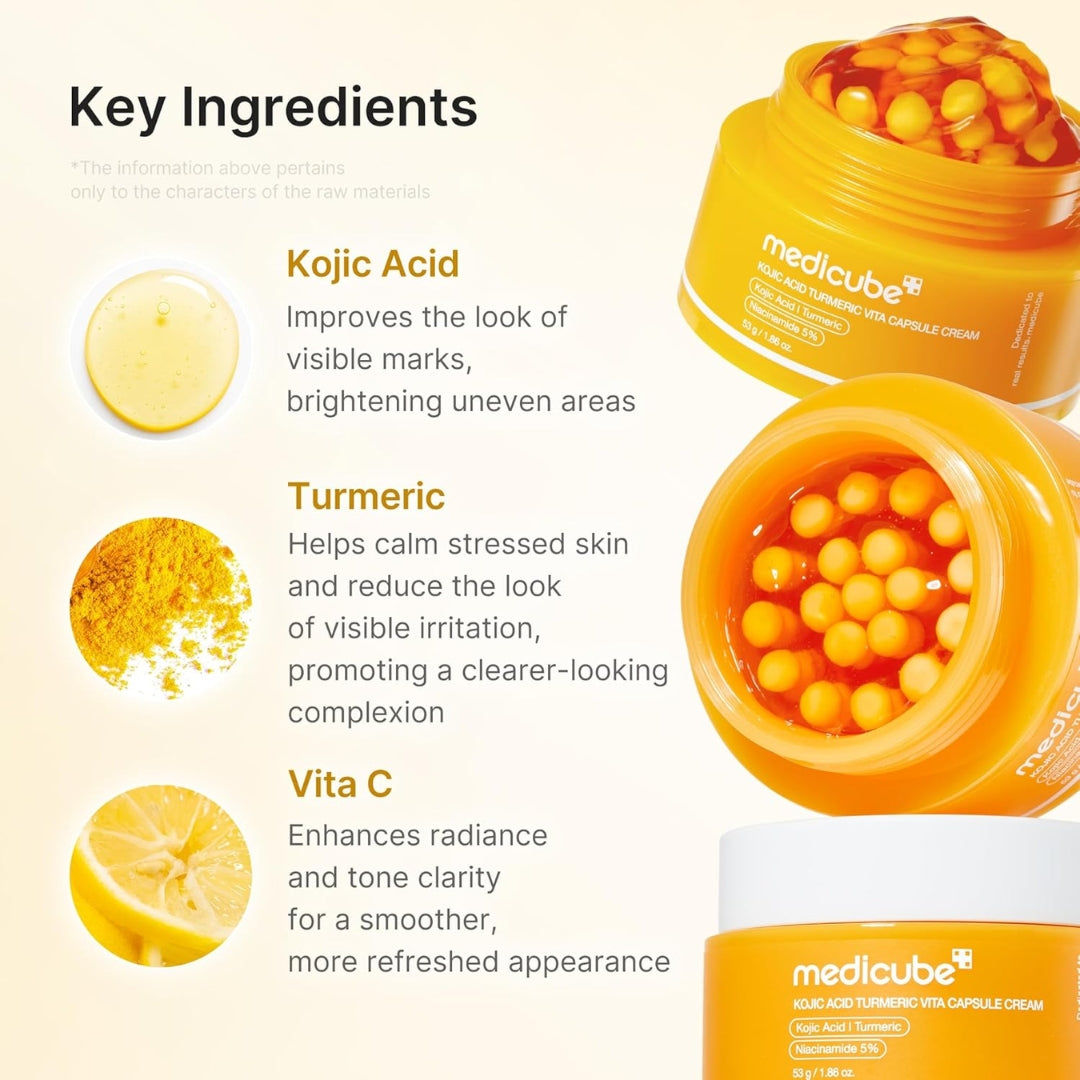 Crema en capsulas para tono Desigual de cúrcuma y ácido kójico - Kojic Acid 55g Medicube