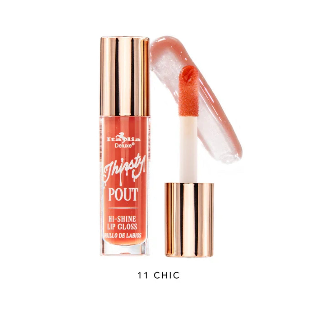 Lip Gloss Thirsty Pout Hi-Shine Italia Deluxe