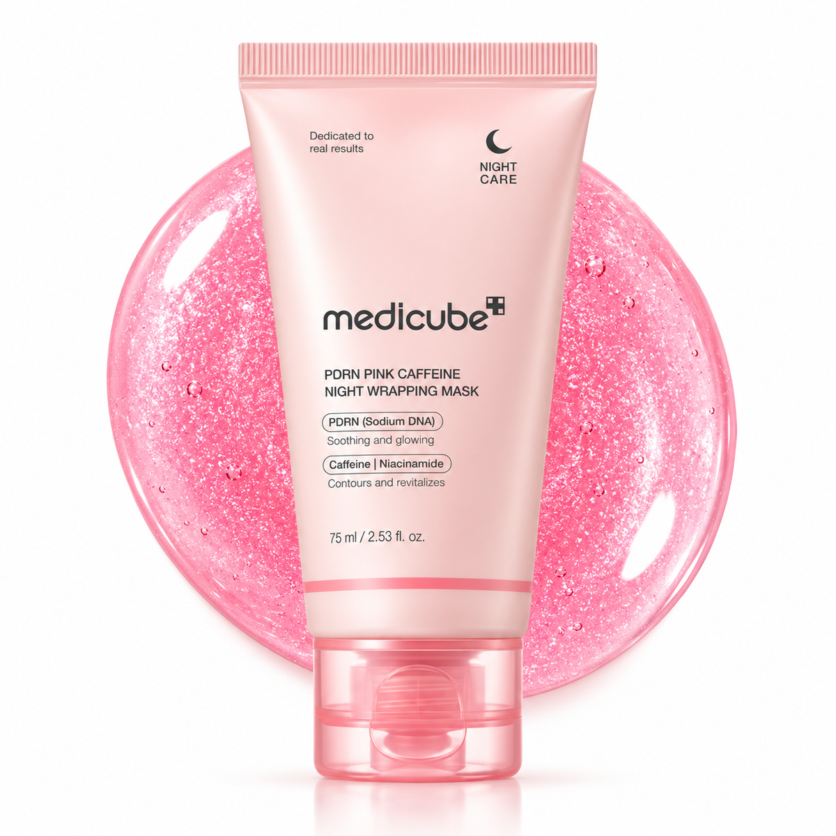 Mascarilla Facial PDRN Pink Caffeine Night Wrapping Mask 75ml Medicube