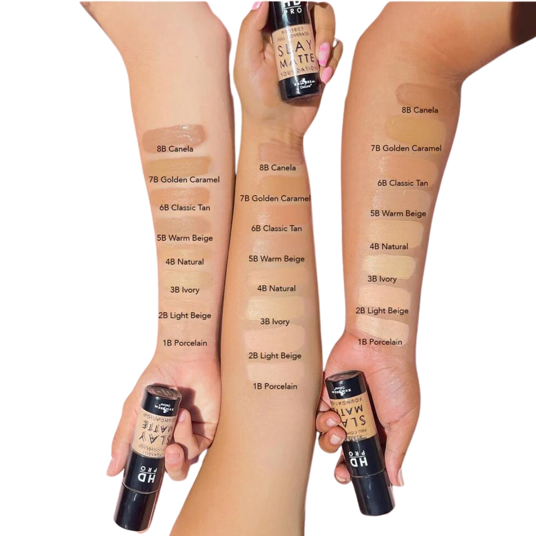 Base líquida Mate Slay - HD Pro Slay Matte Foundation 12 HR 30ml Italia Deluxe