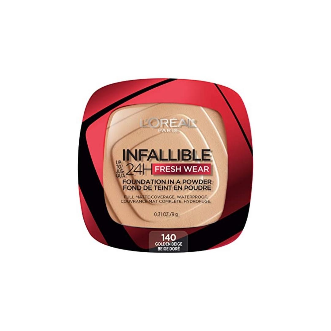 Polvo Compacto Infallible a Prueba de Agua 24h larga duración Fresh Wear 9g Loreal Paris