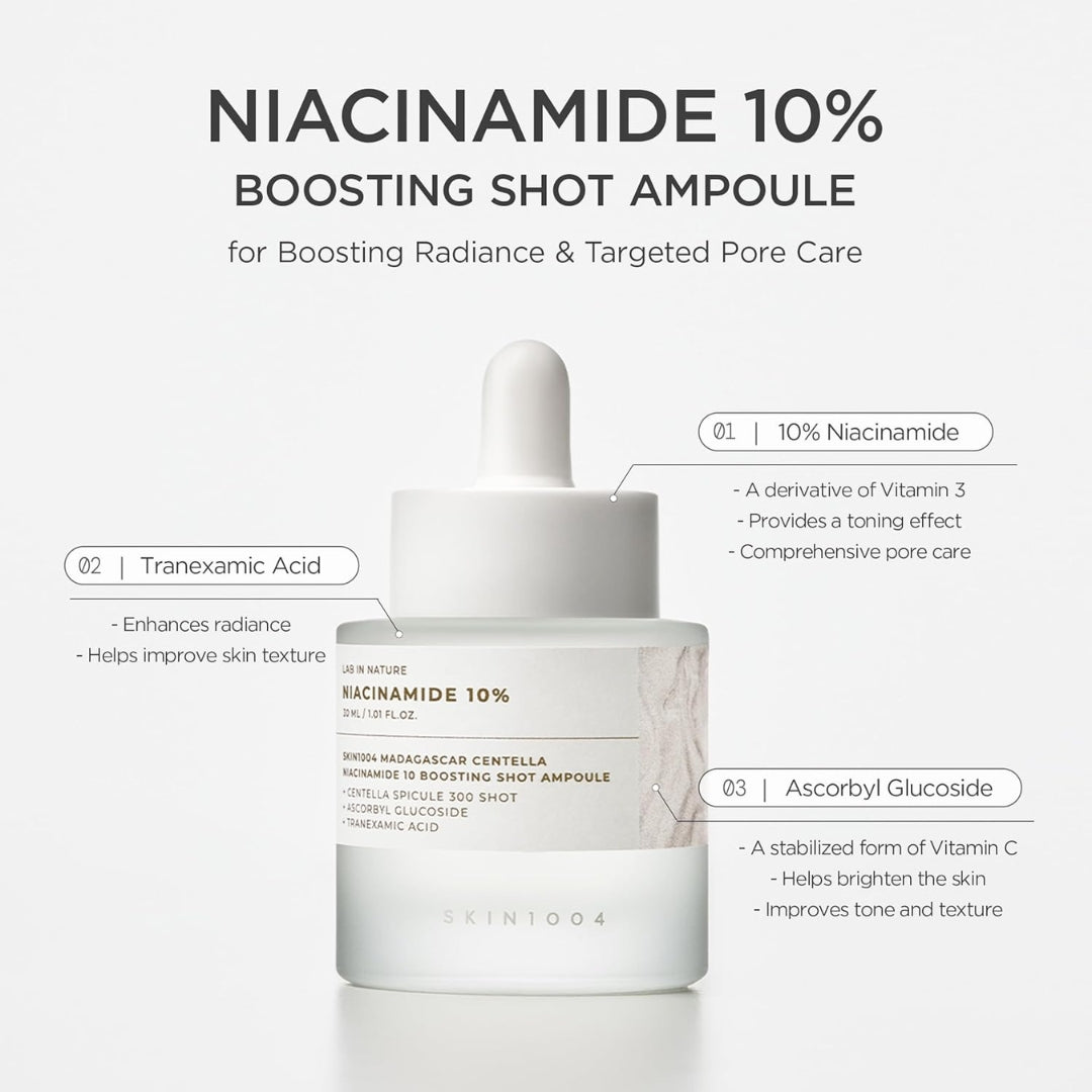 Madagascar Centella Niacinamide 10 Boosting Shot Ampoule 30ml Skin1004