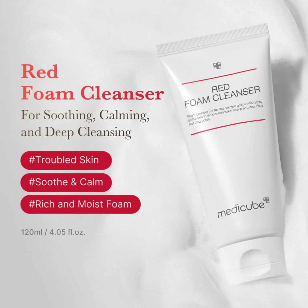 Limpiador facial de espuma Red Foam 120ml Medicube