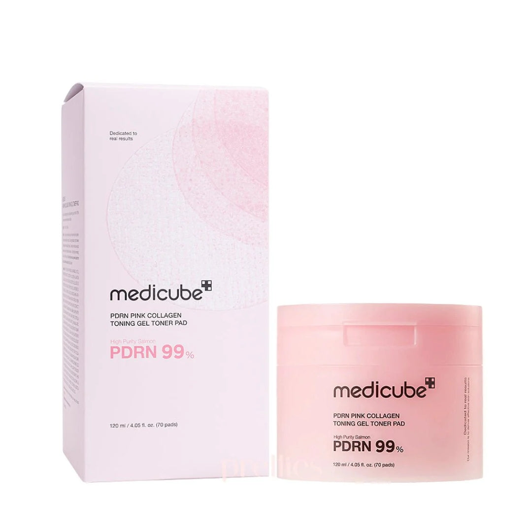 Pads PDRN Pink Collagen Toning Gel Toner 70pcs Medicube