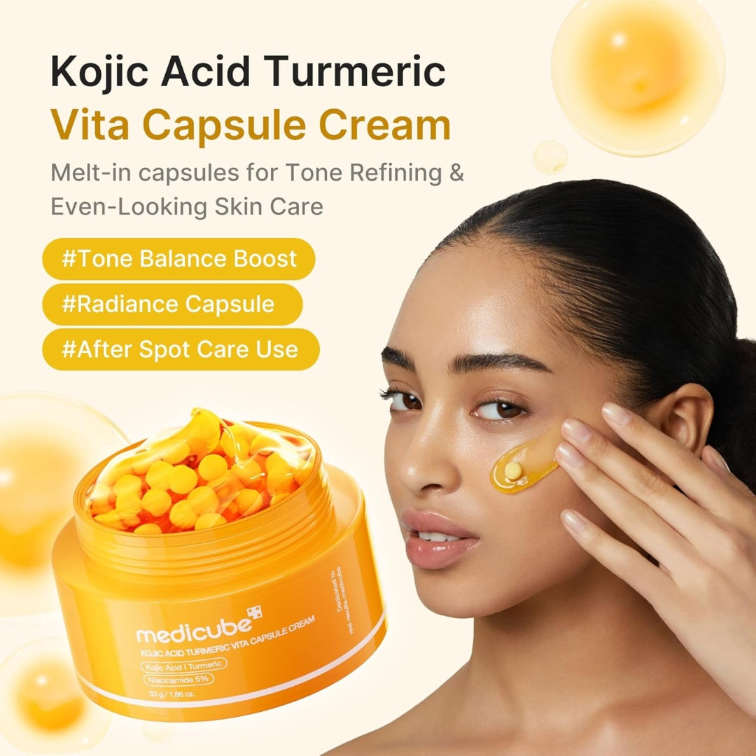 Crema en capsulas para tono Desigual de cúrcuma y ácido kójico - Kojic Acid  55g Medicube