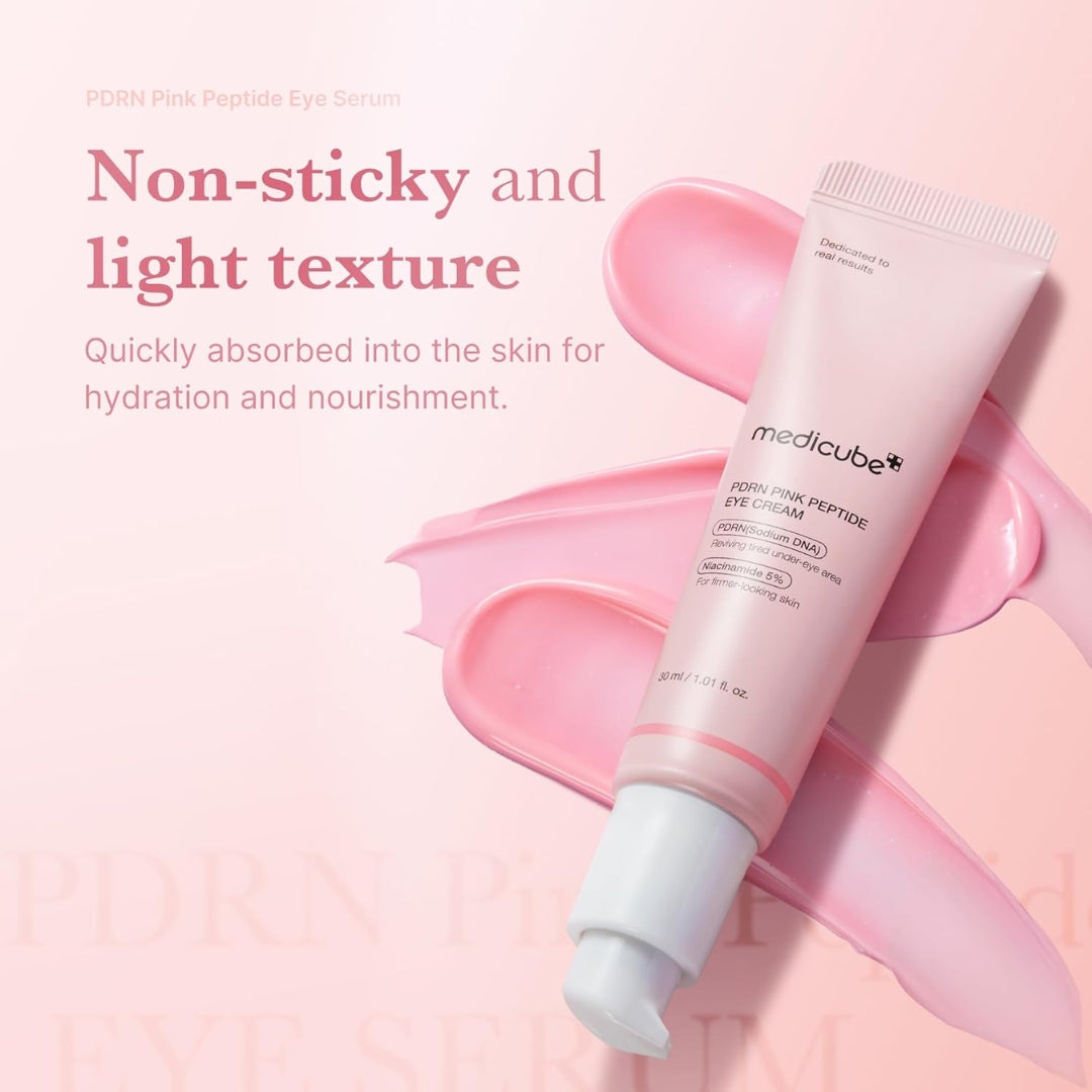 Contorno de ojos con PDRN de salmón, niacinamida y retinol 30 ml Medicube PDRN Pink Peptide Eye Cream