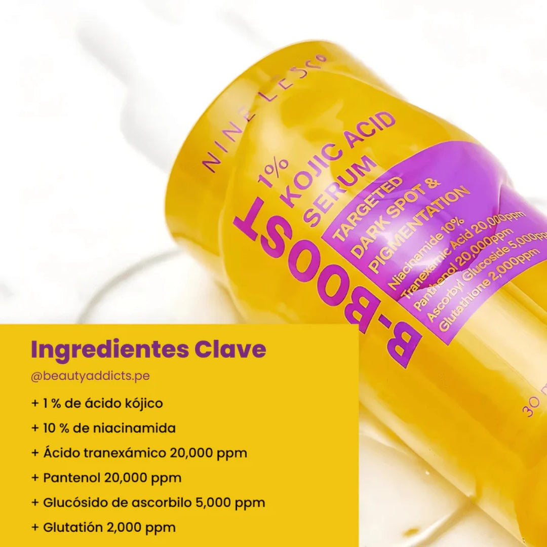 Serum  B-Boost con ácido kójico al 1% (30 ml) Nine'Less