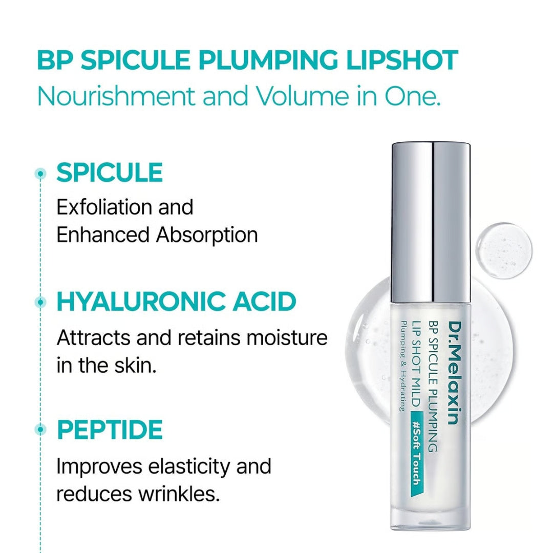Lip Oil Bio-Spicule Lip Shot Voluminizadora Maxi 4ml Dr.Melaxin