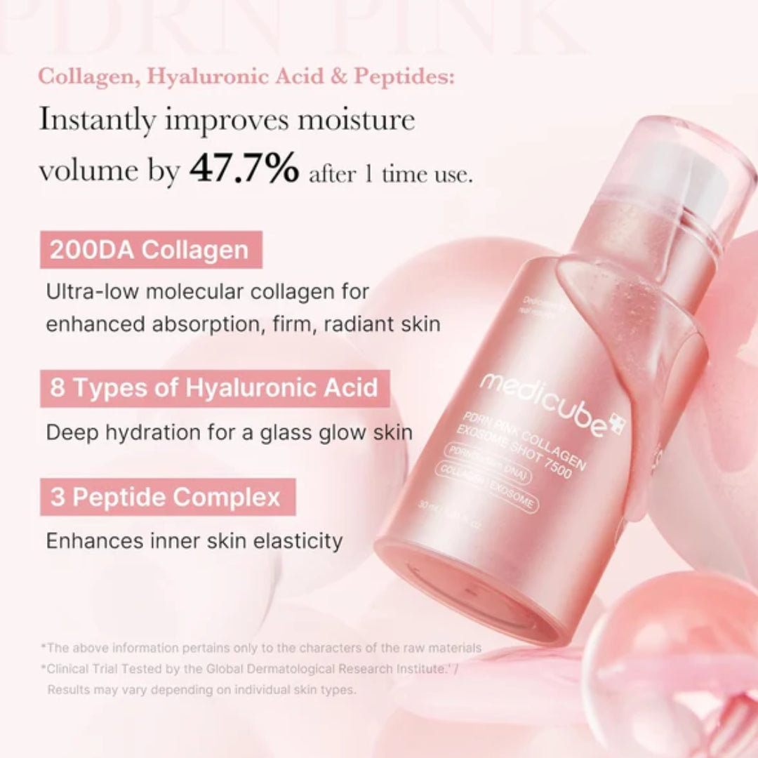 Suero de exosomas rosados PDRN  7500 (30 ml) Medicube PDRN Pink Exosome Shot Serum 7500 (30ml)