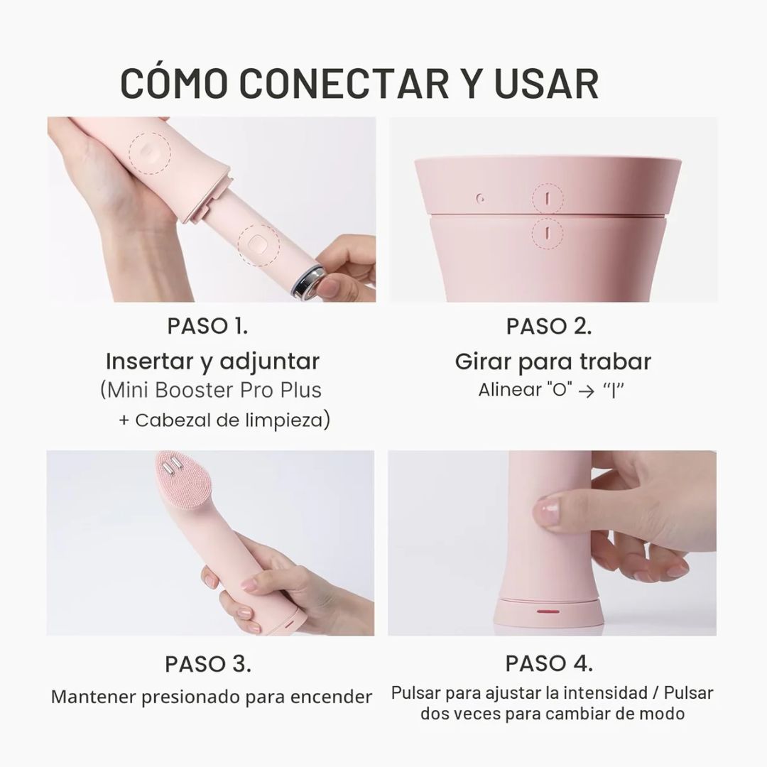 AGE-R Booster Facial Cleansing Device Head - Pink Cabezal rosa para dispositivo de limpieza facial Medicube