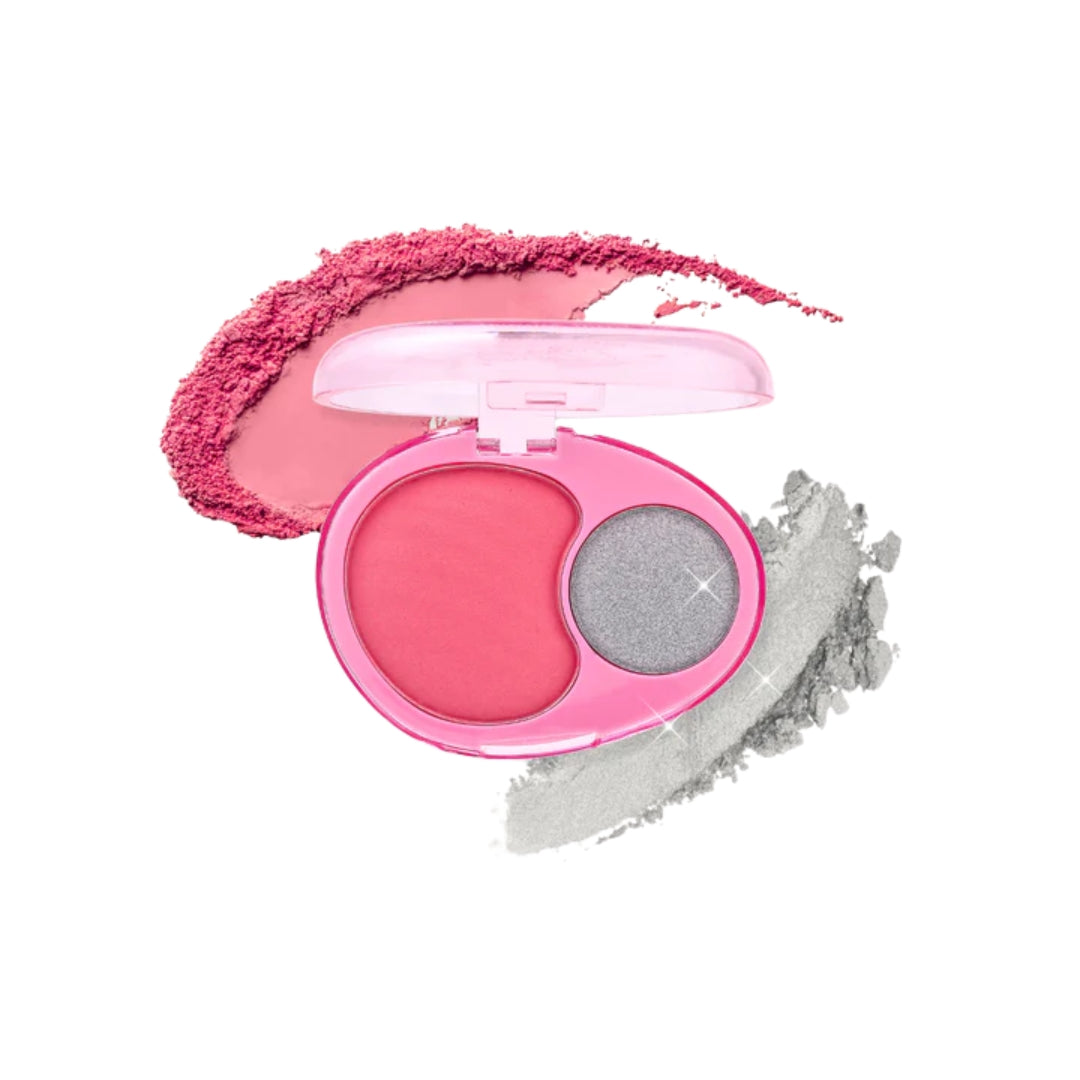 Mini Duo de Blush e Iluminador Pocket Perfect Blush + Shimmer Topper Duo Romantic Beauty