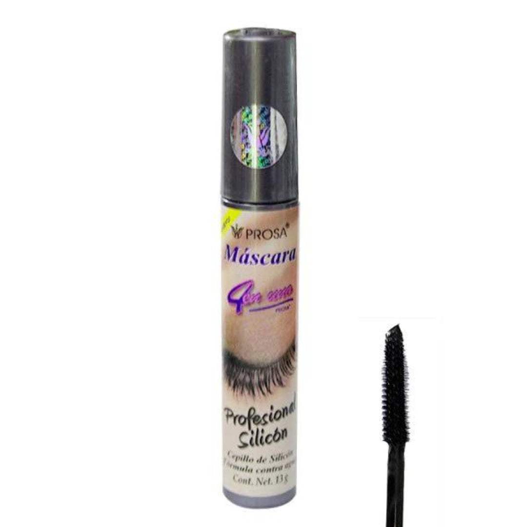 Mascara 4 En Uno Cepillo de Silicon Profesional Rimel Prosa