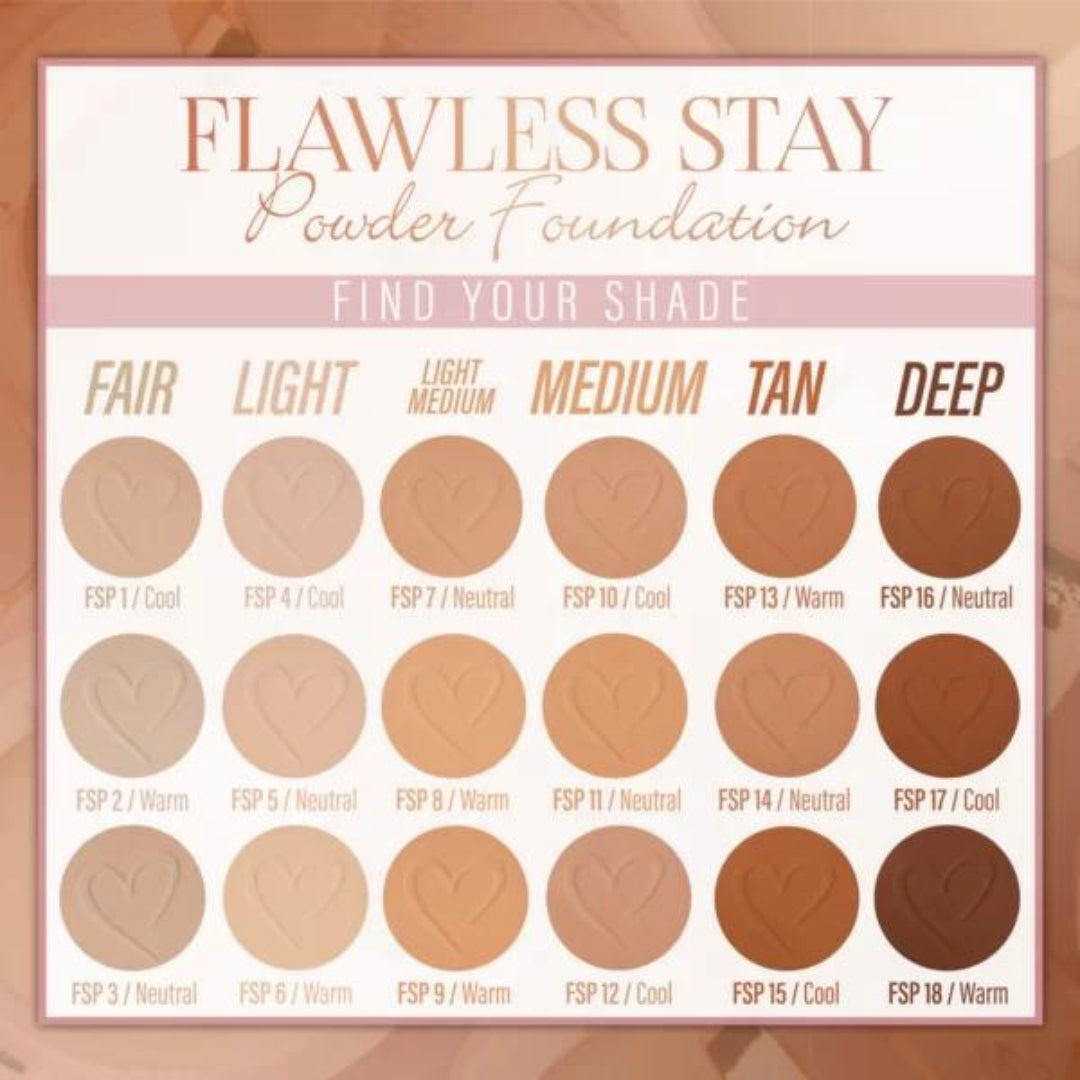 Polvo Base Compacto Flawless Stay 7g  Beauty Creations