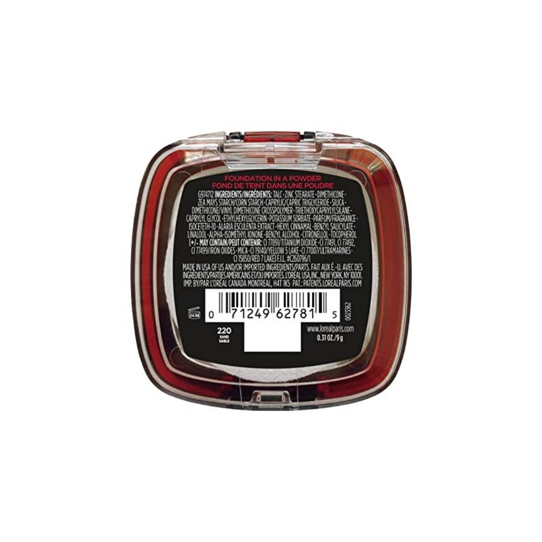 Polvo Compacto Infallible a Prueba de Agua 24h larga duración Fresh Wear 9g Loreal Paris