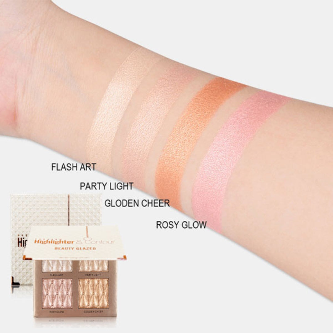 Paleta de Highlighter & Contour Beauty Glazed