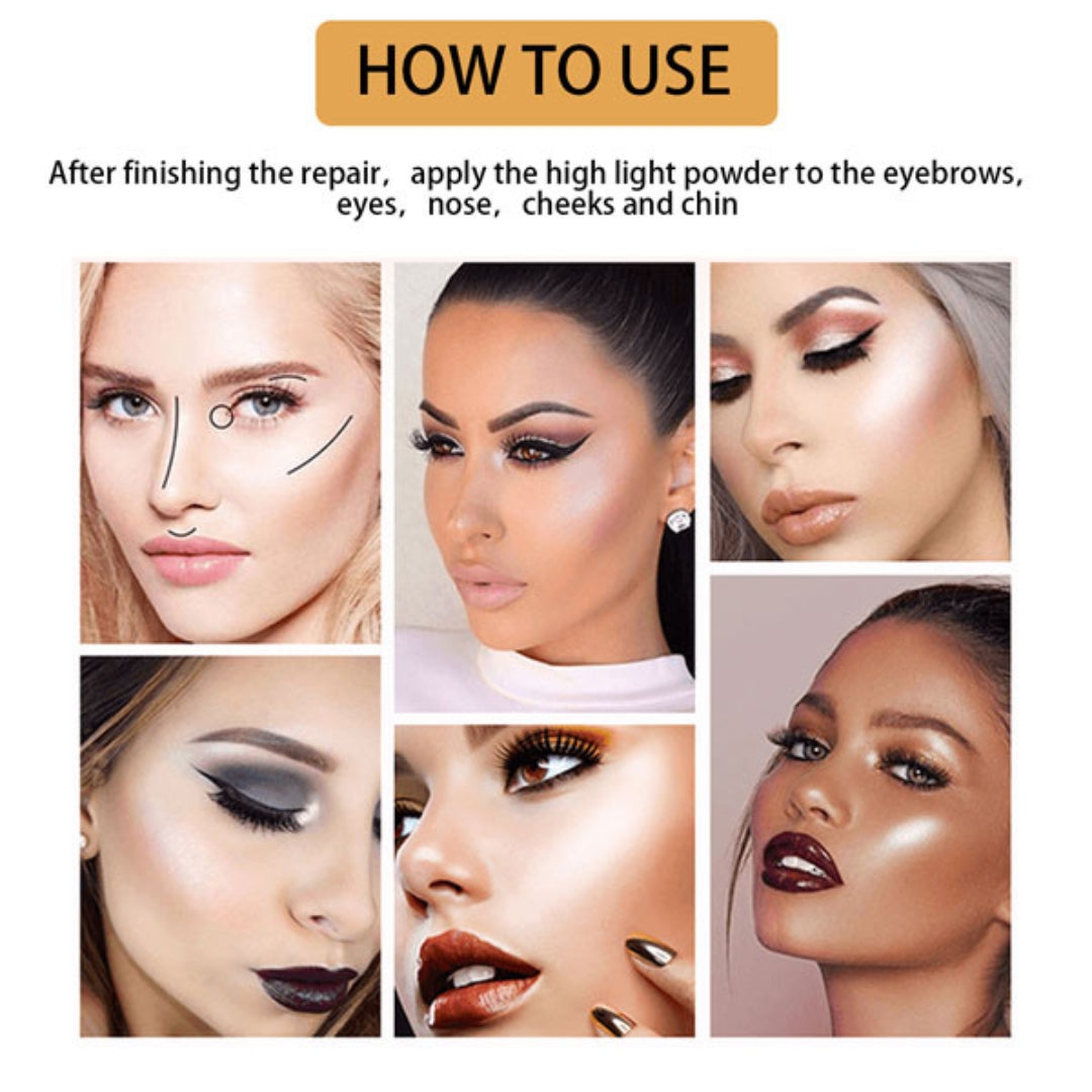Paleta de Highlighter & Contour Beauty Glazed